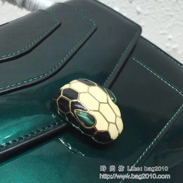 BVLGARI寶格麗 專櫃新款 蛇頭扣環 漆皮手提肩背斜挎包 可拆卸肩帶 38329 FYD1393